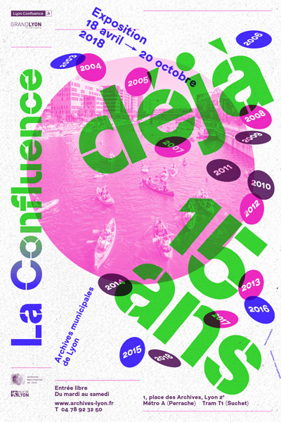 Affiche de l'exposition "Confluence, 15 ans déjà"