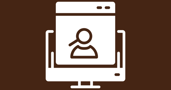 Icone d'un ordinateur avec une fiche ressemblant à un CV